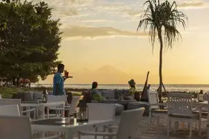 By the beach sunset
